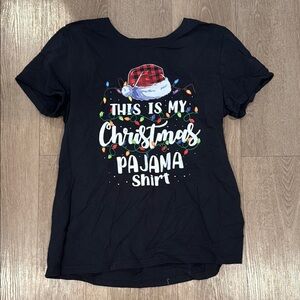 Black Christmas Pajama Shirt